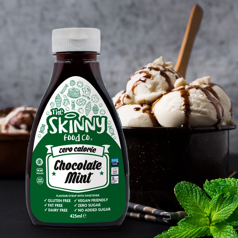 Chocolate Mint Flavour Zero Calorie Sugar Free Skinny Syrup - 425ml - theskinnyfoodco