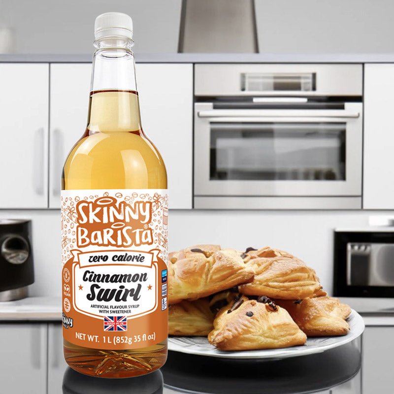 Zimtgeschmackssirup - Cinnamon Swirl Skinny Coffee Syrup - 1 Liter USA - theskinnyfoodco