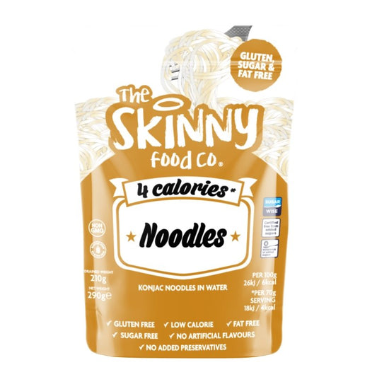 (Wyprzedaż - data przydatności do spożycia przed) 4-calorie Shirataki Low Calorie Skinny Noodles – 210g (BBE 29) - theskinnyfoodco