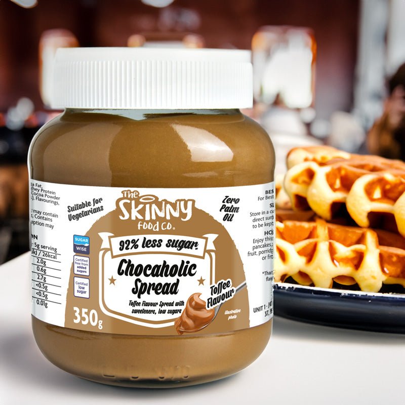 (Clearance - Past Best Before) Toffee Low Sugar Chocaholic Skinny Spread - 350g (Nov 24) - theskinnyfoodco