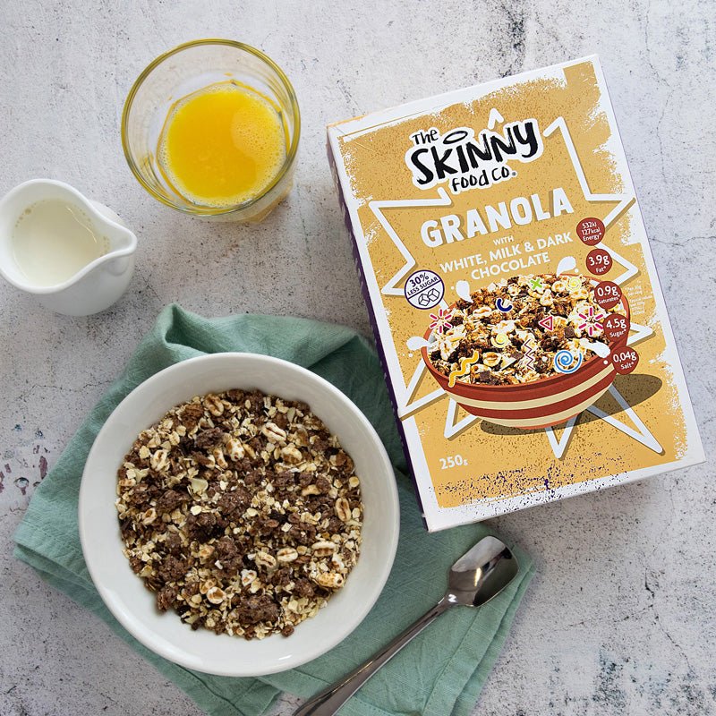 (Clearance - Short Best Before) Skinny Granola - White Milk & Dark Chocolate Granola 250g - (Oct 24) - theskinnyfoodco