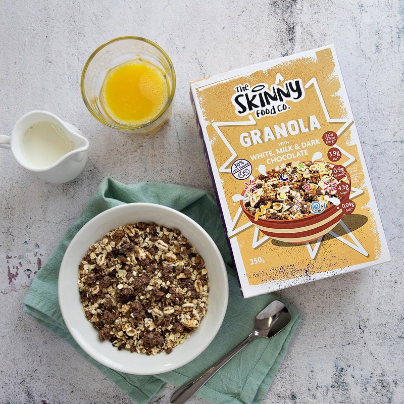 (Clearance - Short Best Before) Skinny Granola - White Milk & Dark Chocolate Granola 250g - (Oct 24) - theskinnyfoodco