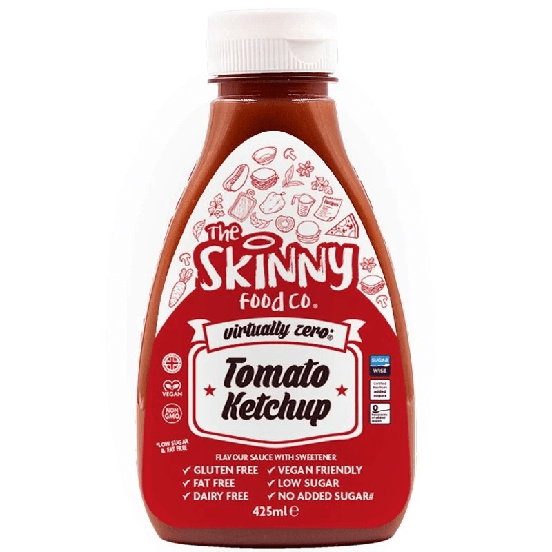 Clearance Tomato Ketchup Virtually Zero© Calorie Skinny Sauce - 425ml - theskinnyfoodco