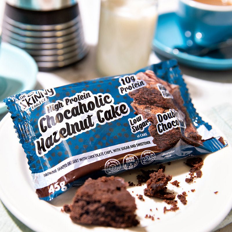(Clerance, Past Best Before July 2025) Skinny High Protein Chocaholic Hazelnut Cake 45g - theskinnyfoodco