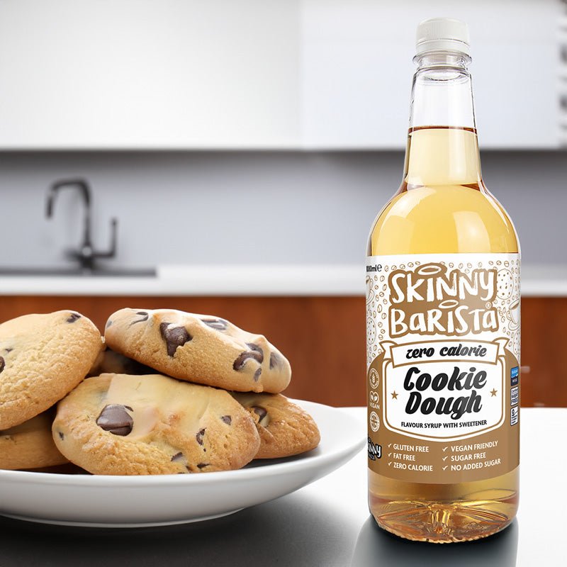 Cookie Dough Flavour Skinny Syrup - Barista Zero Calorie Coffee - 1 Litre - theskinnyfoodco