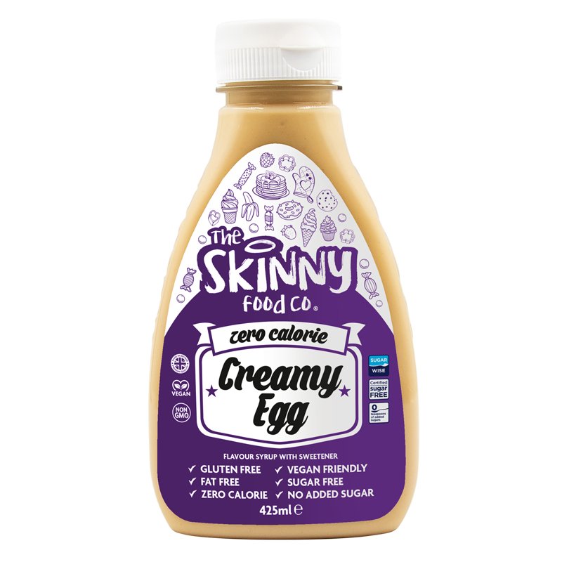 Kremet egg Zero Calorie Sukkerfri Skinny Sirup - 425ml - theskinnyfoodco