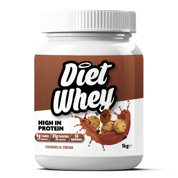 Diet Whey Protein - Cookies & Cream 1kg - 21g protein per serving - theskinnyfoodco