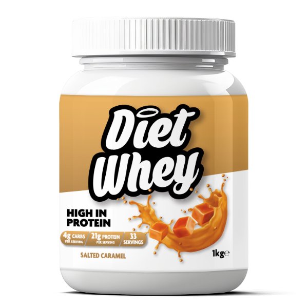 Diet Whey Protein - Salted Caramel 1kg - 21g protein per serving - theskinnyfoodco