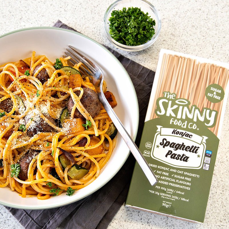 Dried Konjac Spaghetti Pasta - (6 x 90g Case) - theskinnyfoodco