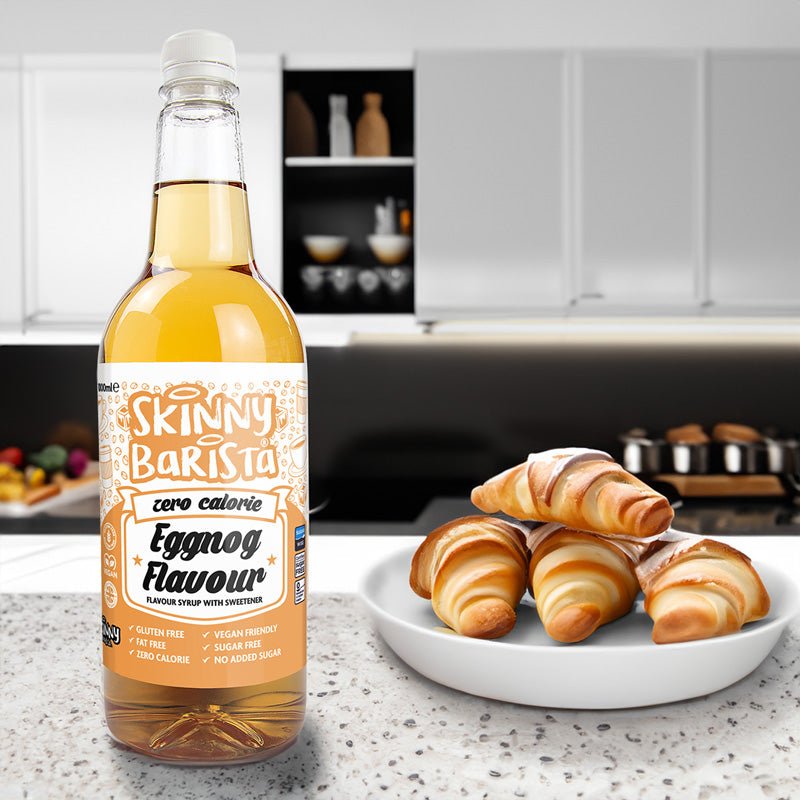 Eggnog Flavour Syrup - Zero Calorie Sugar Free Skinny Coffee - 1 Litre - theskinnyfoodco