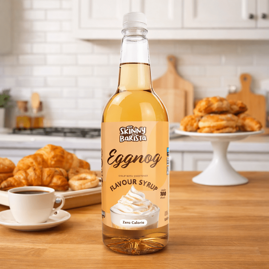 Eggnog Flavour Syrup - Zero Calorie Sugar Free Skinny Coffee - 1 Litre - theskinnyfoodco