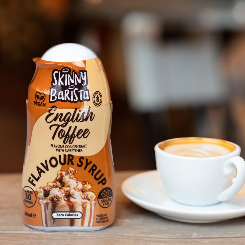 English Toffee Barista Shot Sugar Free Skinny Coffee Syrup - 60ml - theskinnyfoodco