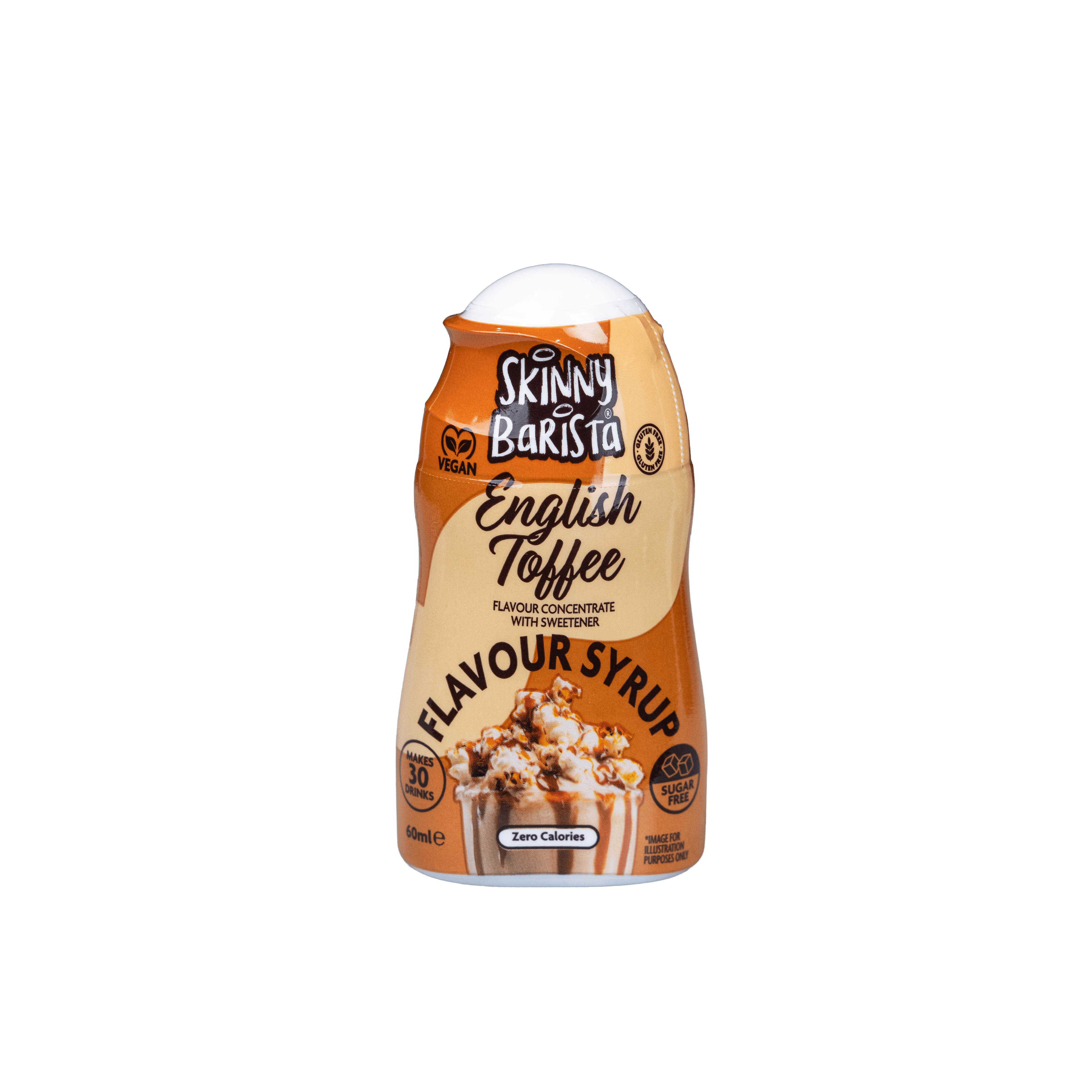 English Toffee Barista Shot Sugar Free Skinny Coffee Syrup - 60ml - theskinnyfoodco
