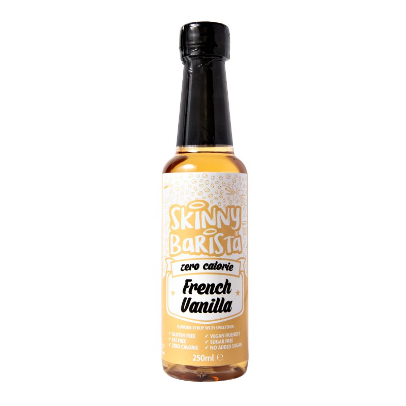 French Vanilla Flavour Syrup - Zero Calorie Sugar Free Skinny Coffee - 250ml - theskinnyfoodco