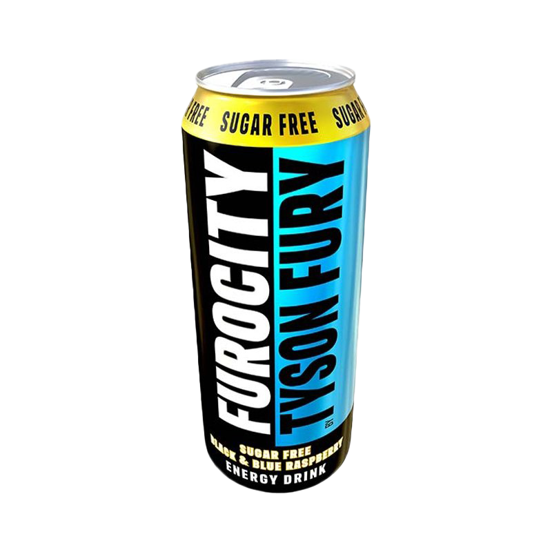 Furocity Energy Drinks ohne Zucker, schwarze und blaue Himbeere, 500 ml – theskinnyfoodco