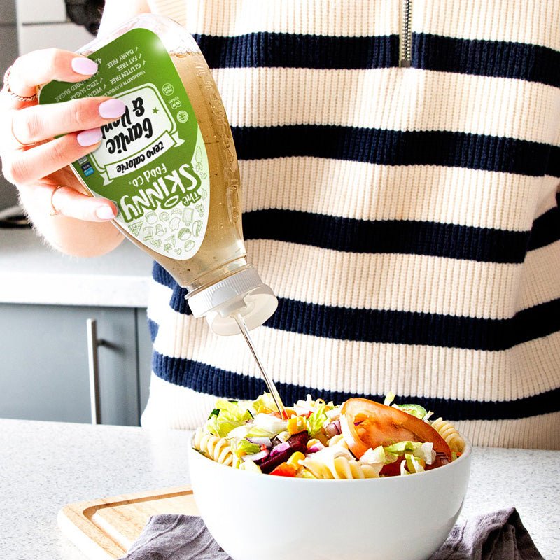 Garlic and Herb Flavour Zero Calorie Sugar Free Skinny Vinaigrette - 425ml - theskinnyfoodco