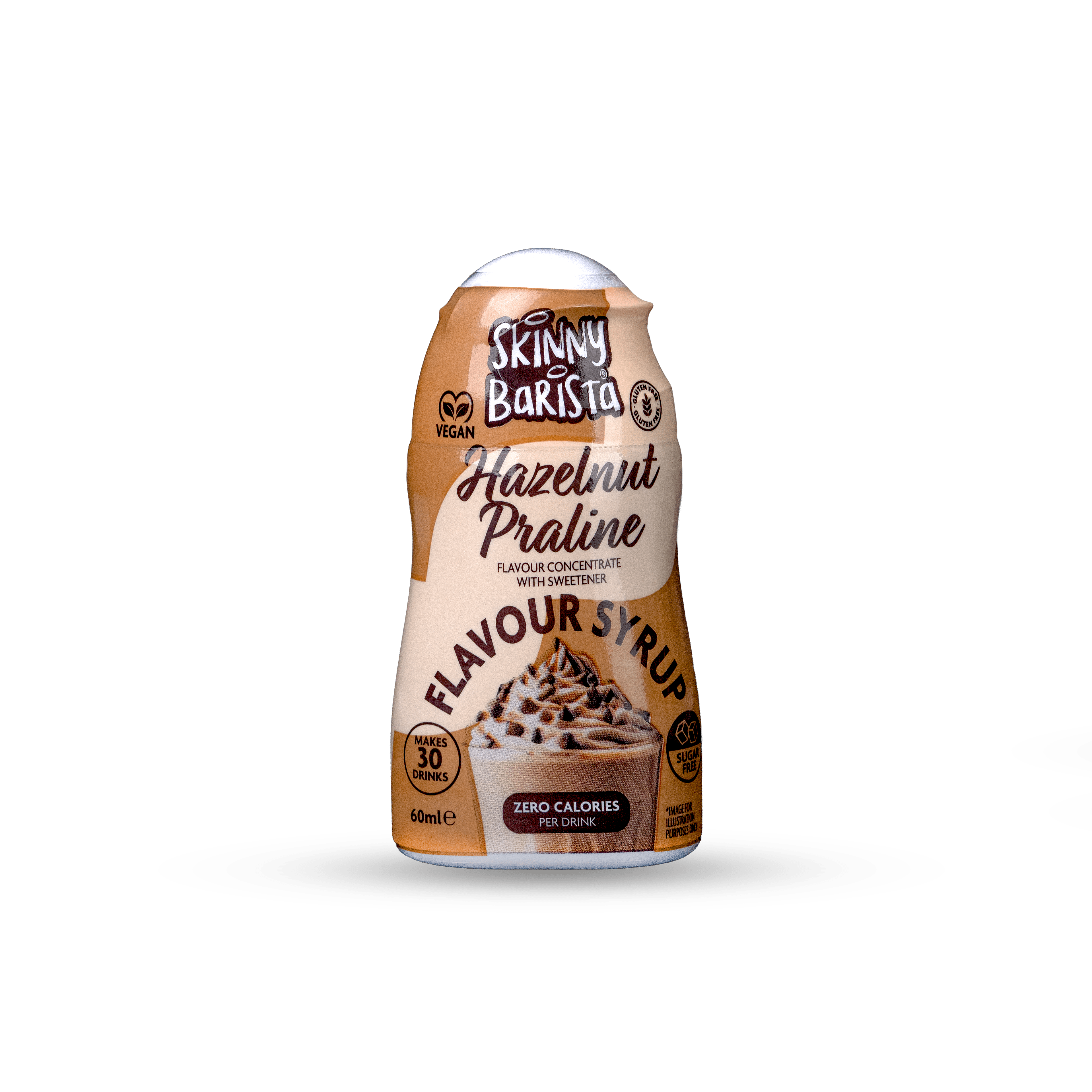 Noisette Barista Shot Sirop de café maigre sans sucre - 60ml - theskinnyfoodco