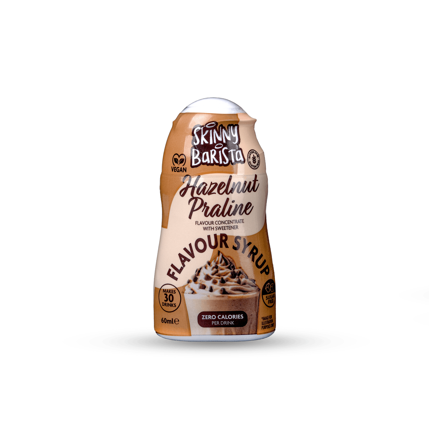 Hazelnut Barista Shot Sugar Free Skinny Coffee Syrup - 60ml - theskinnyfoodco