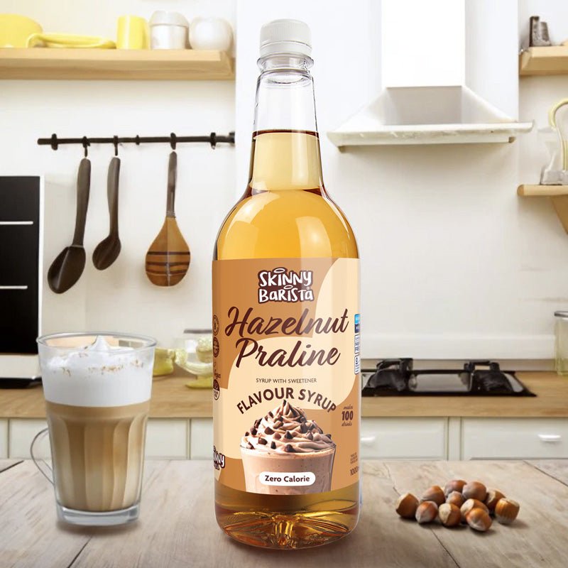 Hazelnut Coffee Syrup - Zero Calorie Sugar Free Skinny - 1 Litre - theskinnyfoodco
