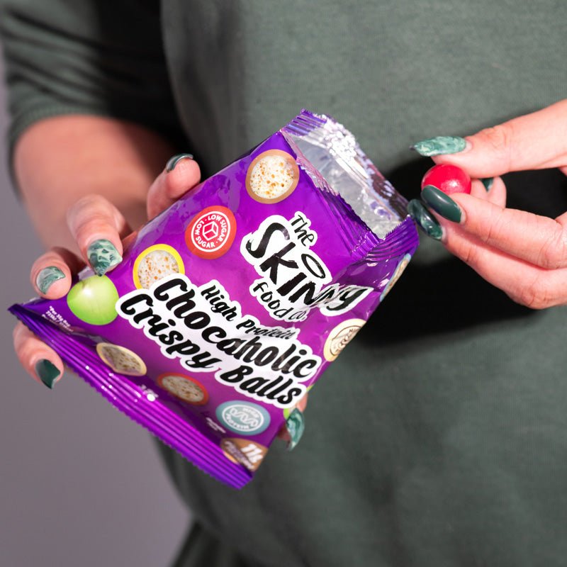 High Protein Chocaholic Rainbow Chocolate Crispy Balls 35g - theskinnyfoodco