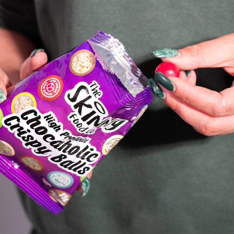 High Protein Chocaholic Rainbow Chocolate Crispy Balls 35g - theskinnyfoodco