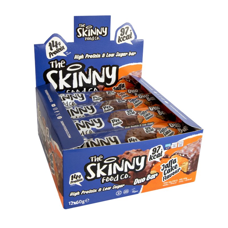 High Protein Low Sugar Duo Bar - Case of 12 x 60g (7 Flavours) - theskinnyfoodco