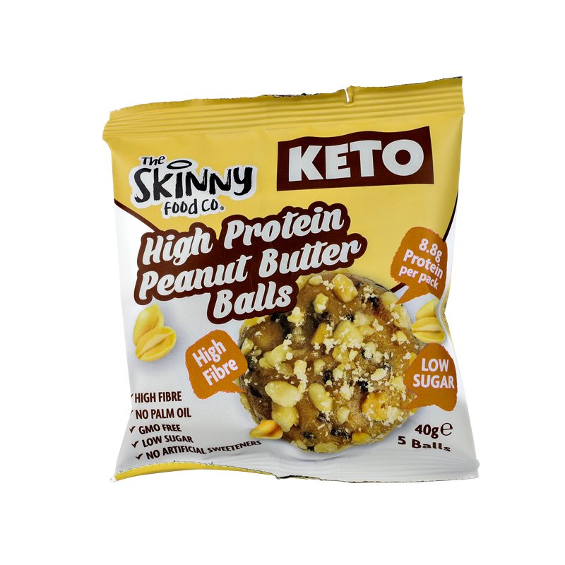 High Protein Skinny KETO Balls (8.8g Protein Per Serving) - Peanut Butter - theskinnyfoodco