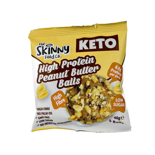 High Protein Skinny KETO Balls (8.8g Protein Per Serving) - Peanut Butter - theskinnyfoodco