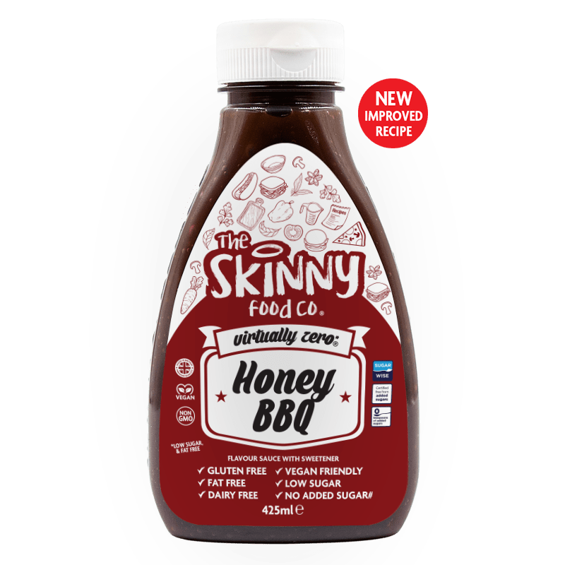 Honey BBQ Flavour Virtually Zero© Sugar Free Skinny Sauce - 425ml - theskinnyfoodco