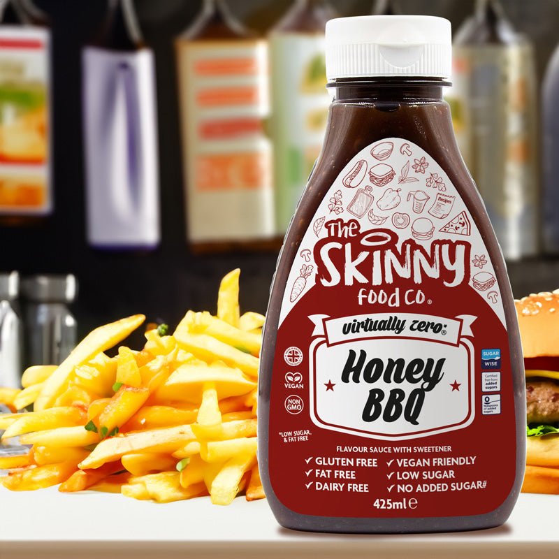 Honey BBQ Flavour Virtually Zero© Sugar Free Skinny Sauce - 425ml - theskinnyfoodco