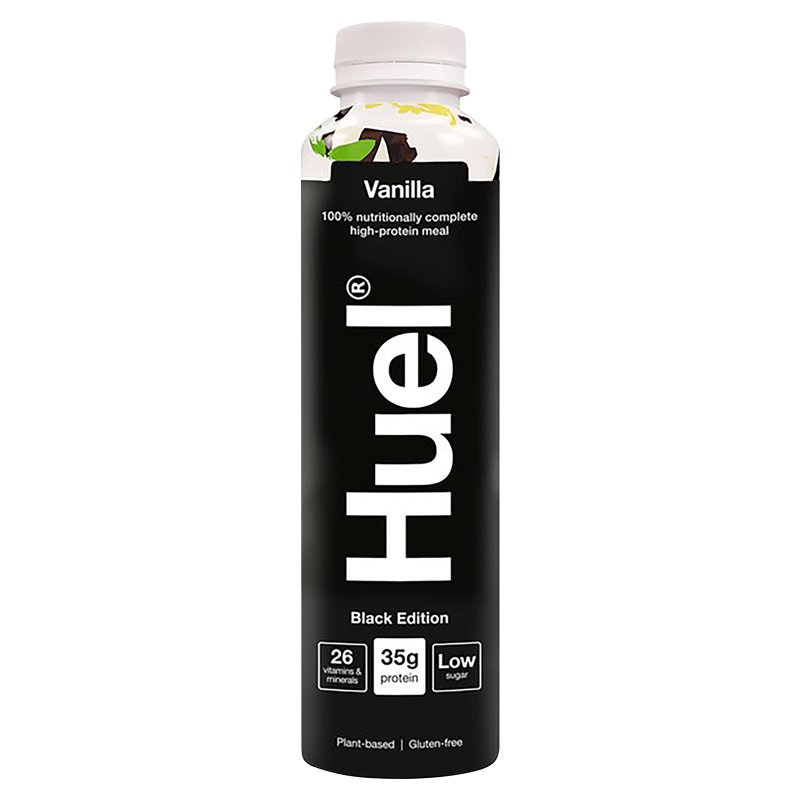 Huel BLACK EDITION Dzeršanai gatava pilnvērtīga maltīte — futrālis 8 x 500 ml — theskinnyfoodco