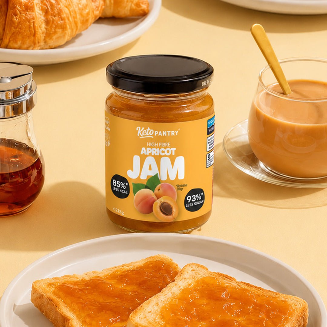 Keto Pantry Apricot Low Sugar Jam - 215g - theskinnyfoodco