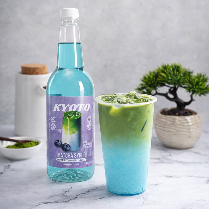 Kyoto Blueberry Matcha Syrup - Low Calorie Sugar Free - 1 Litre - theskinnyfoodco