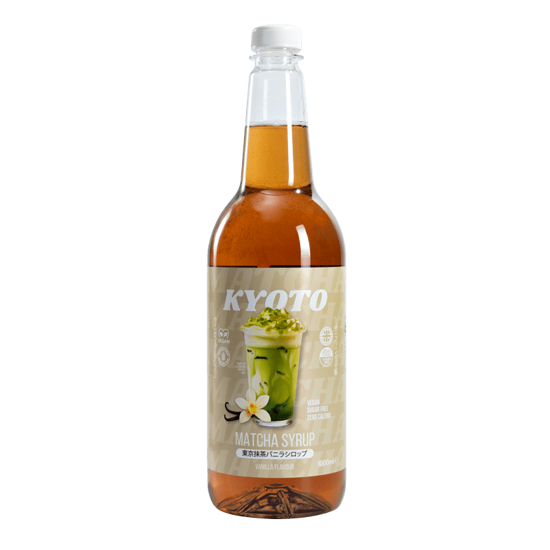 Σιρόπι Matcha Vanilla Kyoto - Χαμηλών Θερμίδων Χωρίς Ζάχαρη - 1 Λίτρο - theskinnyfoodco