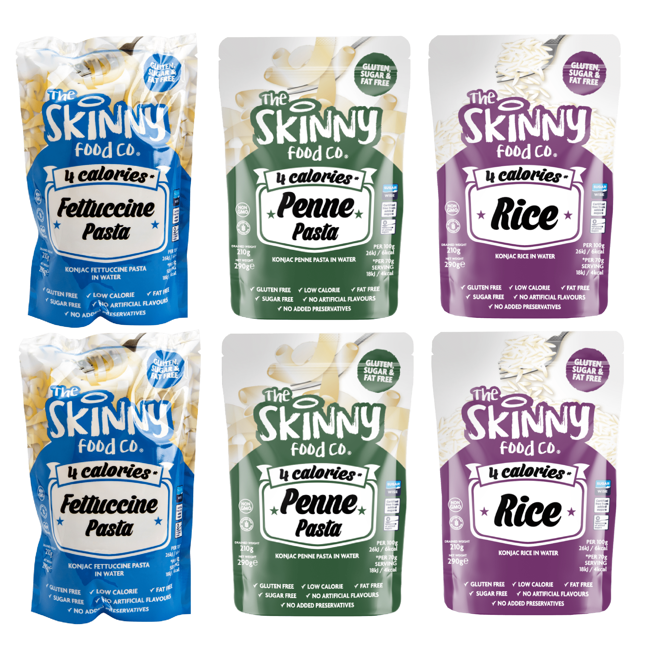 Low Calorie Pasta & Rice Ultimate Bundle - 6 x 3 Flavours - theskinnyfoodco