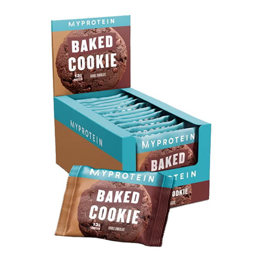 Myprotein Baked Protein Cookie Double Chocolate 12 x 75 g - theskinnyfoodco