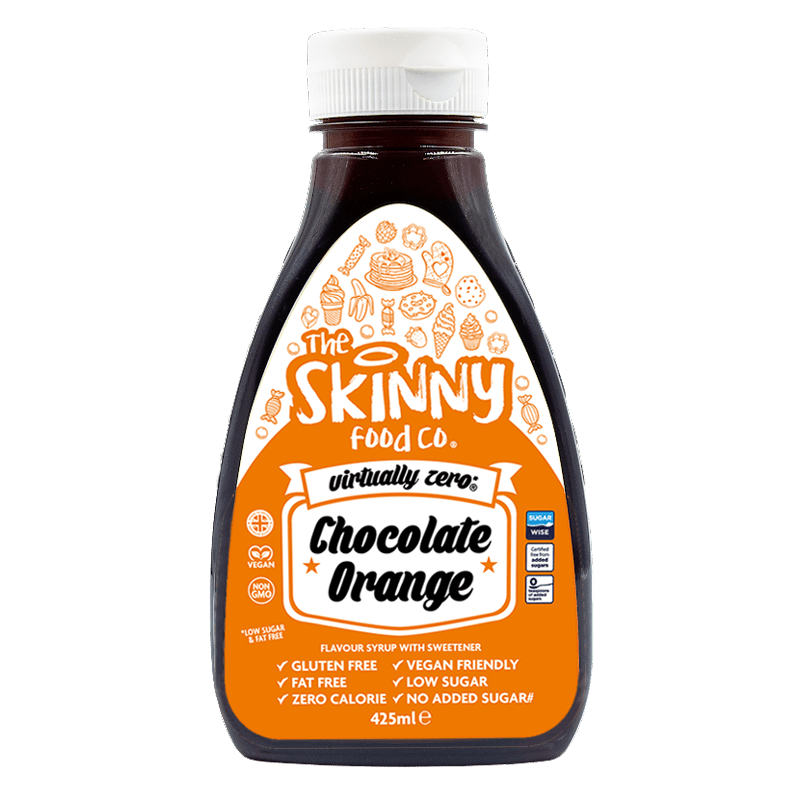 NEW Skinny Chocolate Orange Flavour Syrup - Low Calorie - 425ml - theskinnyfoodco
