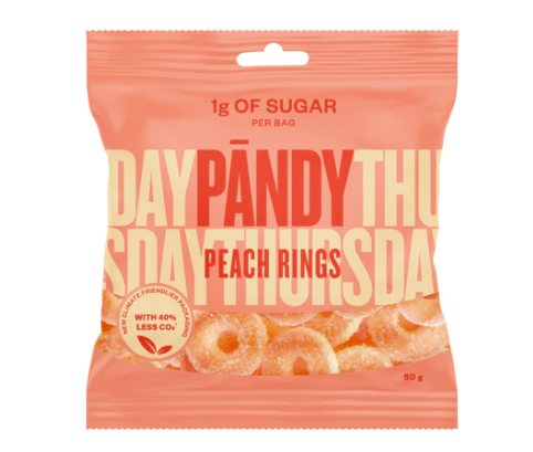 Pandy Candy Peach Rings - theskinnyfoodco