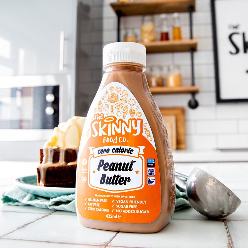 Peanut Butter Zero Calorie Sugar Free Skinny Syrup - 425ml - theskinnyfoodco