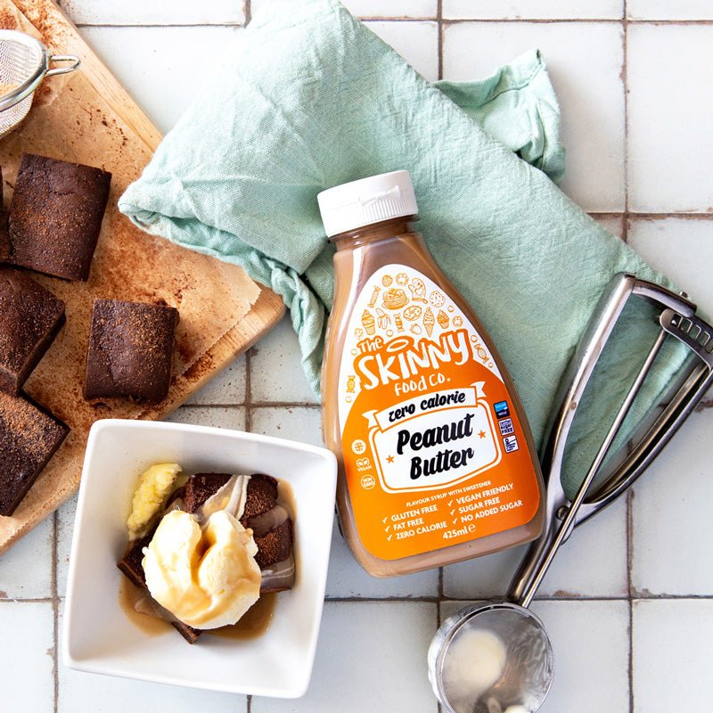 Peanut Butter Zero Calorie Sugar Free Skinny Syrup - 425ml - theskinnyfoodco