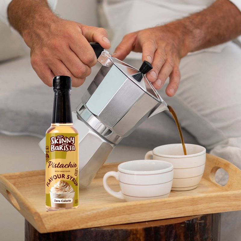Pistachio Flavour Syrup - Zero Calorie Sugar Free Skinny Coffee Syrup - 250ml - LIMITED EDITION - theskinnyfoodco