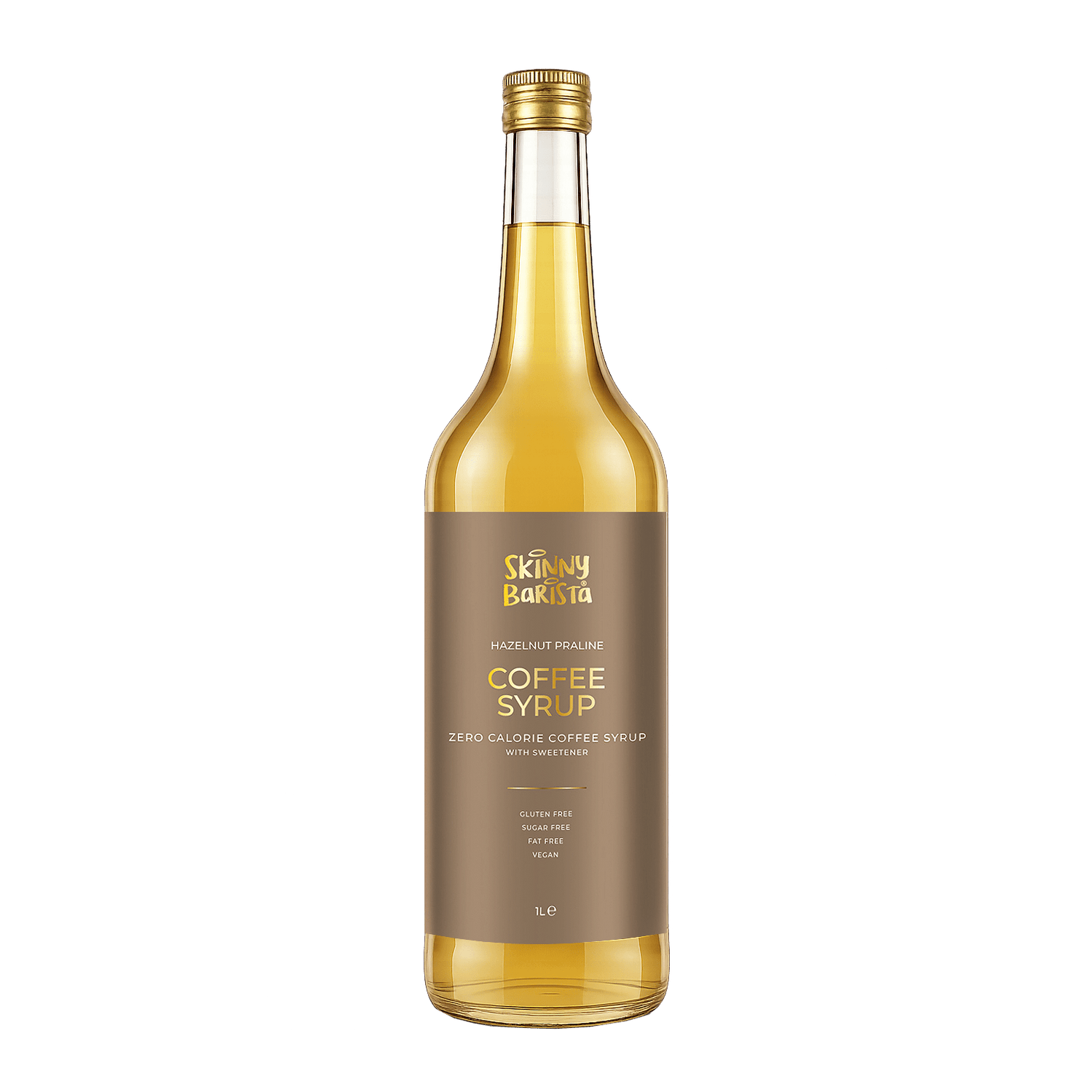 Premium Skinny Barista Hazelnut Flavour Coffee Syrup - 1 Litre - theskinnyfoodco