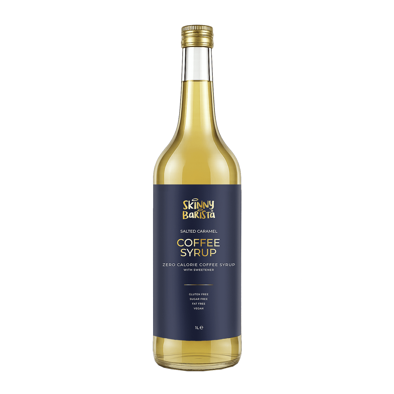 Premium Skinny Barista Salted Caramel Flavour Coffee Syrup - 1 Litre - theskinnyfoodco
