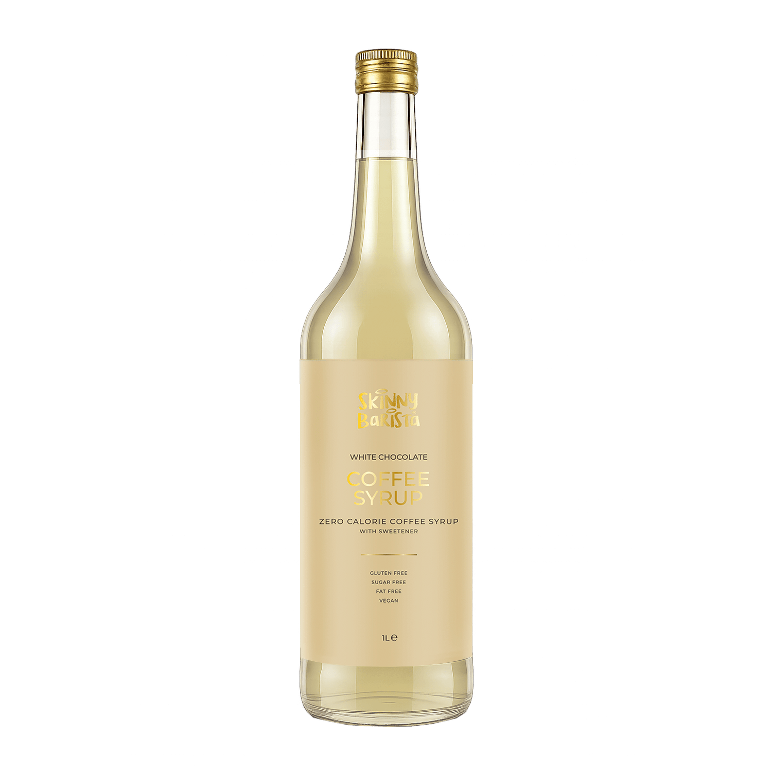 Premium Skinny Barista White Chocolate Flavour Coffee Syrup - 1 Litre - theskinnyfoodco