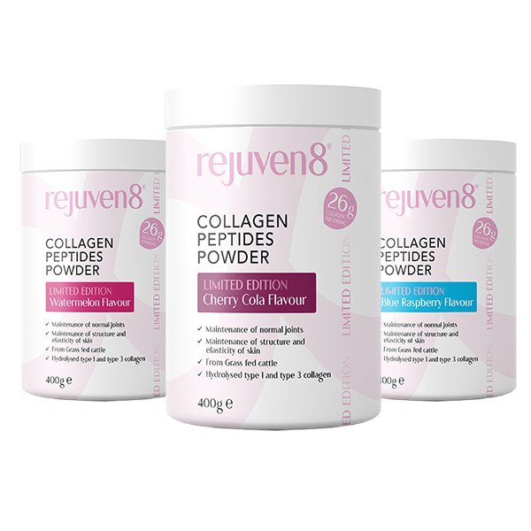 Rejuven8 Premium Collagen Peptides Flavoured 400g - theskinnyfoodco