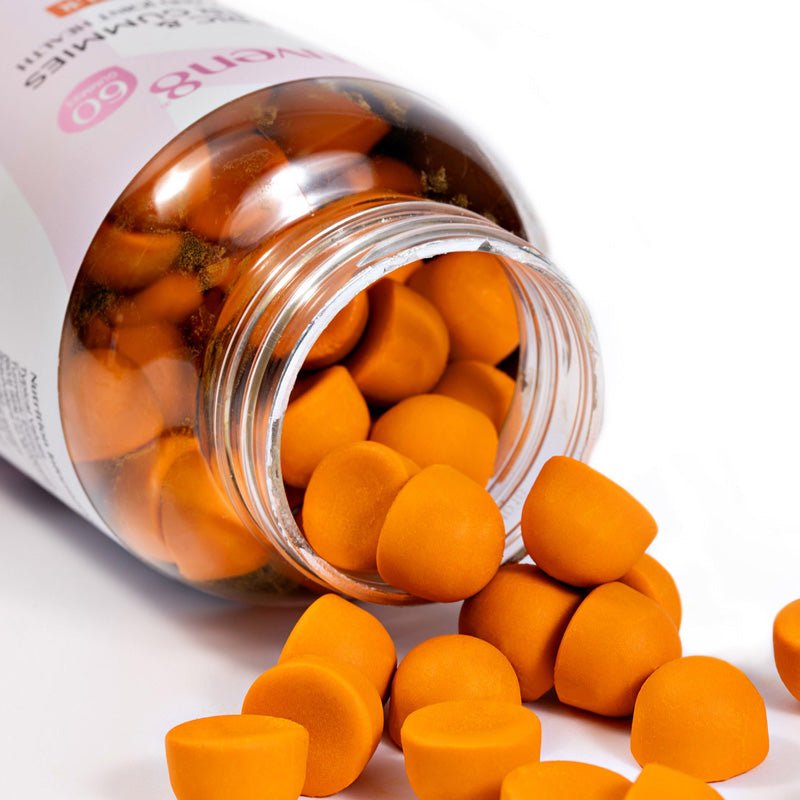 Rejuven8 Turmeric & Ginger Orange Flavour Gummies 300mg - 60 Gummies - theskinnyfoodco