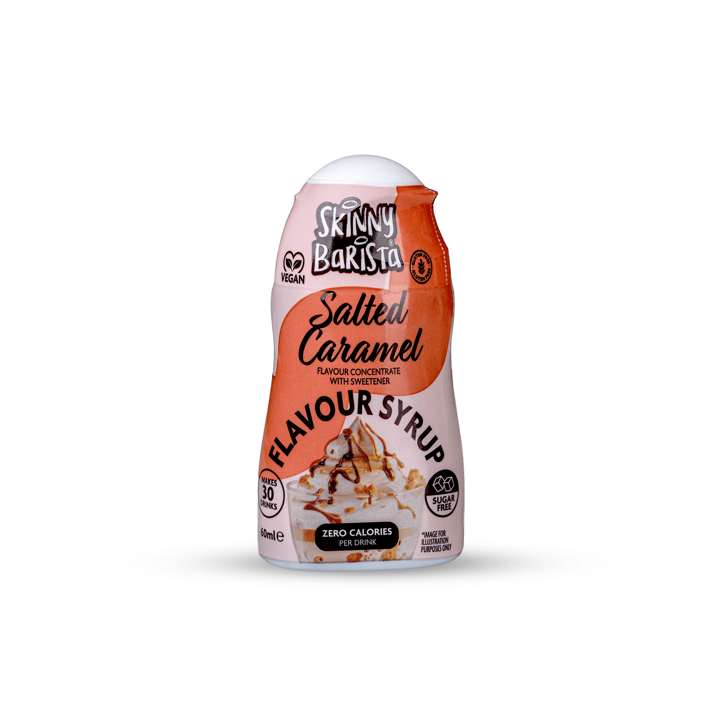 Salted Caramel Barista Shot Sugar Free Skinny Coffee Syrup - 60ml - theskinnyfoodco