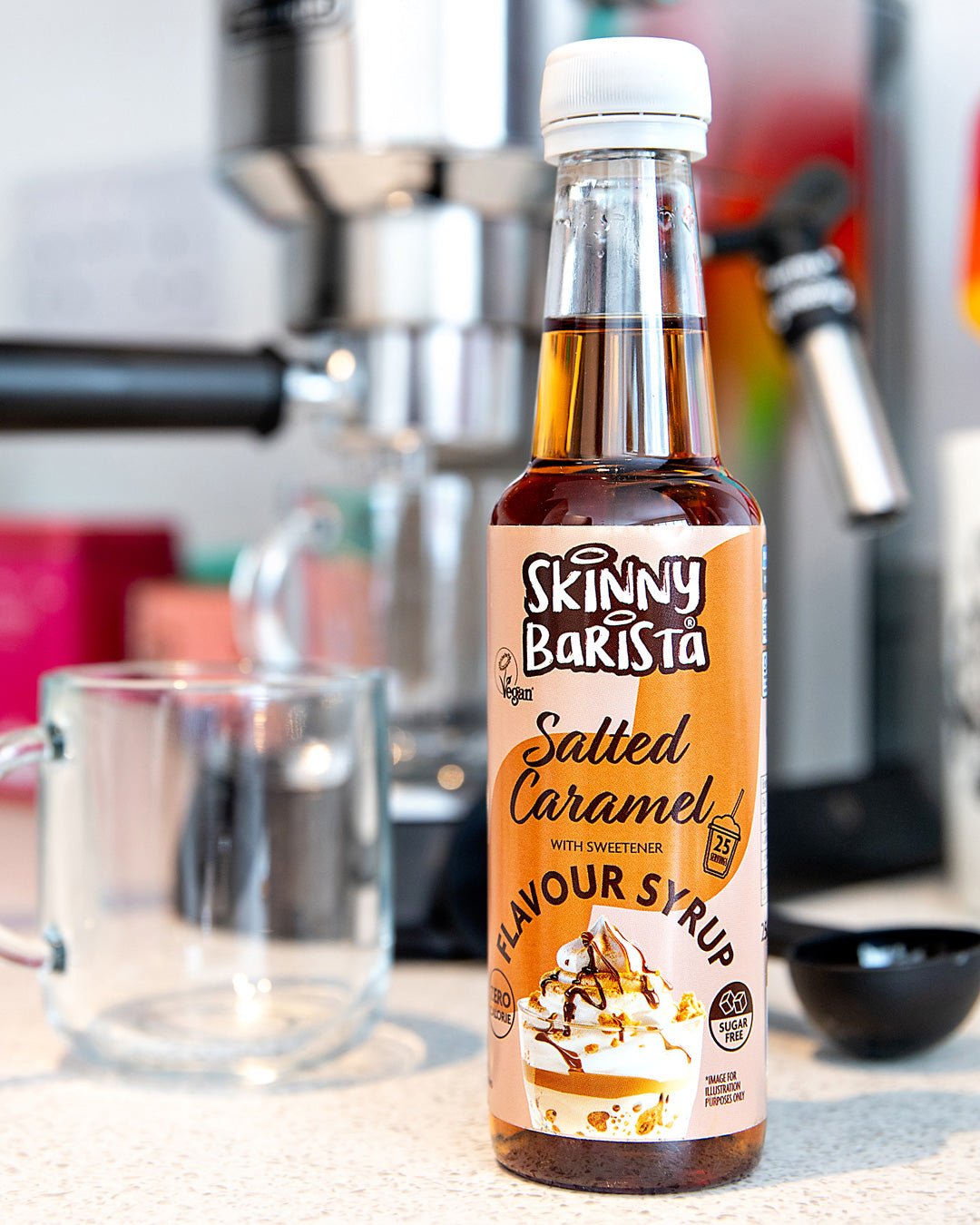 Salted Caramel Coffee Syrup - Sugar - Free Skinny Syrup - 250ml - theskinnyfoodco