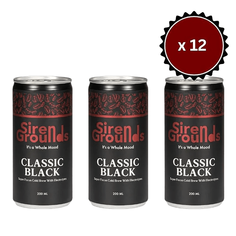 Siren Grounds Classic Black Cold Brew + Ηλεκτρολύτες - theskinnyfoodco