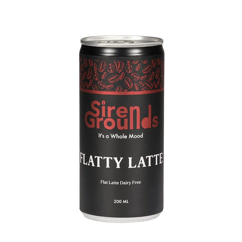 Siren Grounds Flatty Latte Cold Brew σε κουτί - Χωρίς γαλακτοκομικά - theskinnyfoodco